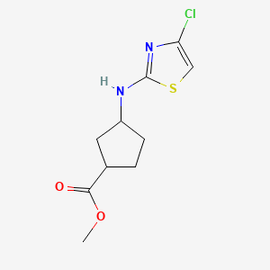 molecular formula C10H13ClN2O2S B15128225 rac-methyl (1R,3S)-3-[(4-chloro-1,3-thiazol-2-yl)amino]cyclopentane-1-carboxylate, cis 