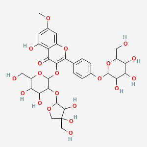 Rhamnocitrin 3-apiosyl-(1->2)-glucoside-4'-glucoside