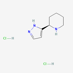 molecular formula C8H15Cl2N3 B15128253 (R)-2-(1H-pyrazol-5-yl)piperidine dihydrochloride 