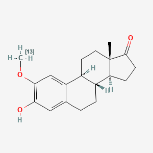 molecular formula C19H24O3 B1512826 (8R,9S,13S,14S)-3-Hydroxy-2-(113C)methoxy-13-methyl-7,8,9,11,12,14,15,16-octahydro-6H-cyclopenta[a]phenanthren-17-one CAS No. 1217460-84-8