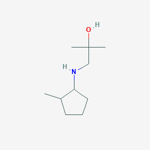 molecular formula C10H21NO B15128271 2-Methyl-1-[(2-methylcyclopentyl)amino]propan-2-ol 