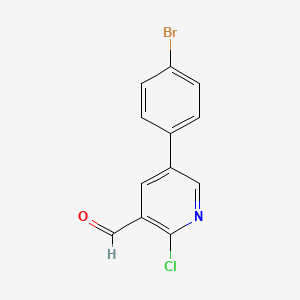 molecular formula C12H7BrClNO B1512828 5-(4-Bromophenyl)-2-chloropyridine-3-carbaldehyde CAS No. 1119449-39-6