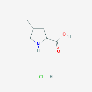 molecular formula C6H12ClNO2 B15128292 (2S,4S)-4-Methylpyrrolidine-2-carboxylic acid monohydrochloride 