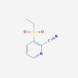 molecular formula C8H8N2O2S B15128332 3-(Ethanesulfonyl)pyridine-2-carbonitrile 