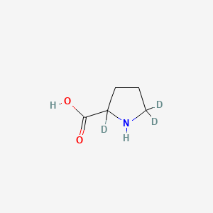 molecular formula C5H9NO2 B15128334 DL-Proline-2,5,5-d3 