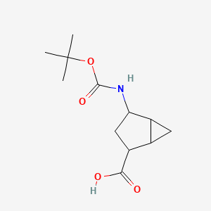 molecular formula C12H19NO4 B15128348 rac-(1R,2R,4S,5S)-4-{[(tert-butoxy)carbonyl]amino}bicyclo[3.1.0]hexane-2-carboxylic acid 