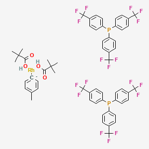 molecular formula C59H51F18O4P2Rh- B1512835 Bis(2,2-dimethylpropanoato)(4-methylphenyl)bis[tris[4-(trifluoromethyl)phenyl]phosphine]rhodium CAS No. 851530-57-9