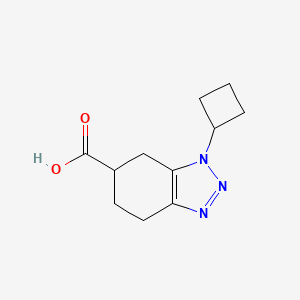 molecular formula C11H15N3O2 B15128351 1-Cyclobutyl-4,5,6,7-tetrahydro-1H-1,2,3-benzotriazole-6-carboxylic acid 