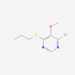 molecular formula C8H11ClN2OS B15128358 4-Chloro-5-methoxy-6-(propylsulfanyl)pyrimidine 