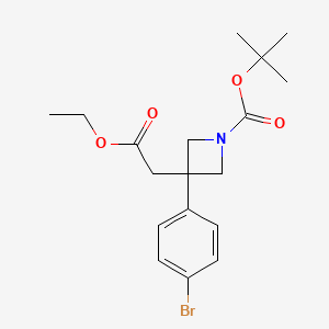 tert-Butyl 3-(4-bromophenyl)-3-(2-ethoxy-2-oxoethyl)azetidine-1-carboxylate