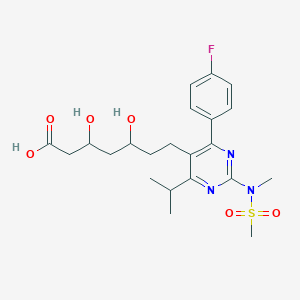 7-[4-(4-Fluorophenyl)-2-[methyl(methylsulfonyl)amino]-6-propan-2-ylpyrimidin-5-yl]-3,5-dihydroxyheptanoic acid