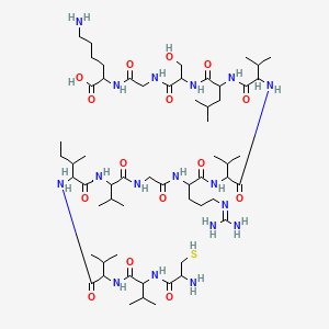 molecular formula C59H109N17O15S B15128387 H-DL-Cys-DL-Val-DL-Val-DL-xiIle-DL-Val-Gly-DL-Arg-DL-Val-DL-Val-DL-Leu-DL-Ser-Gly-DL-Lys-OH 