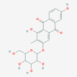 molecular formula C21H20O10 B15128416 1,6-Dihydroxy-2-methyl-3-[3,4,5-trihydroxy-6-(hydroxymethyl)oxan-2-yl]oxyanthracene-9,10-dione 