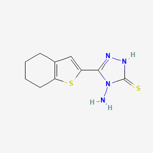 4-Amino-5-(4,5,6,7-tetrahydro-1-benzothiophen-2-YL)-4H-1,2,4-triazole-3-T+