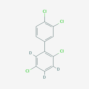 molecular formula C12H6Cl4 B15128432 2,3',4',5-Tetrachlorobiphenyl-3,4,6-d3 