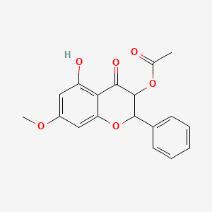 (5-Hydroxy-7-methoxy-4-oxo-2-phenyl-2,3-dihydrochromen-3-yl) acetate