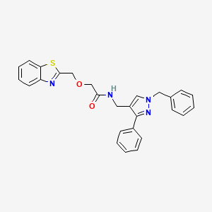 2-[(1,3-benzothiazol-2-yl)methoxy]-N-[(1-benzyl-3-phenyl-1H-pyrazol-4-yl)methyl]acetamide