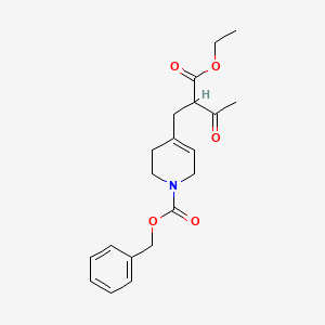 molecular formula C20H25NO5 B15128467 benzyl 4-(2-(ethoxycarbonyl)-3-oxobutyl)-3,6-dihydropyridine-1(2H)-carboxylate 