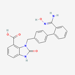 (Z)-3-((2'-(n'-hydroxycarbamimidoyl)-[1,1'-biphenyl]-4-yl)methyl)-2-oxo-2,3-dihydro-1H-benzo[d]imidazole-4-carboxylic acid