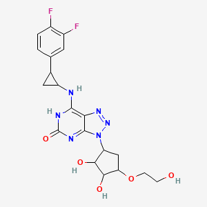 7-[[2-(3,4-difluorophenyl)cyclopropyl]amino]-3-[2,3-dihydroxy-4-(2-hydroxyethoxy)cyclopentyl]-6H-triazolo[4,5-d]pyrimidin-5-one