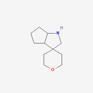 molecular formula C11H19NO B15128495 Hexahydro-1H-spiro[cyclopenta[b]pyrrole-3,4'-oxane] 