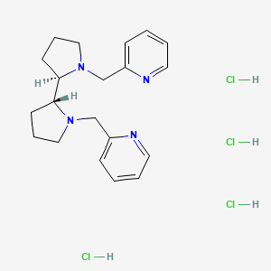 molecular formula C20H30Cl4N4 B1512852 (2R,2'R)-(+)-[N,N'-Bis(2-pyridylmethyl)]-2,2'-bipyrrolidine tetrahydrochloride CAS No. 1228077-88-0