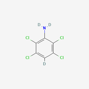 molecular formula C6H3Cl4N B15128524 2,3,5,6-Tetrachloroaniline-d3 CAS No. 1219806-05-9