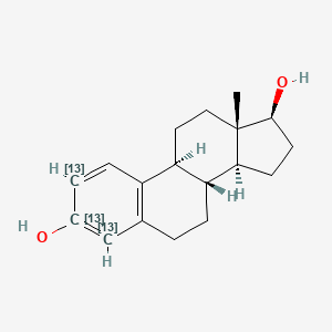 molecular formula C18H24O2 B1512853 17beta-Estradiol-2,3,4-13C3 CAS No. 1261254-48-1