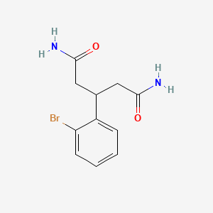 molecular formula C11H13BrN2O2 B15128536 3-(2-Bromophenyl)pentanediamide 