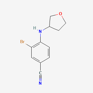 3-Bromo-4-[(oxolan-3-yl)amino]benzonitrile