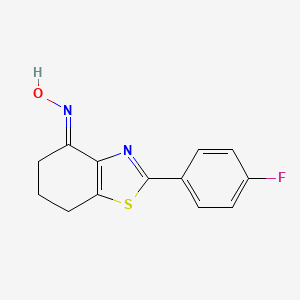 N-[2-(4-Fluorophenyl)-4,5,6,7-tetrahydro-1,3-benzothiazol-4-ylidene]hydroxylamine