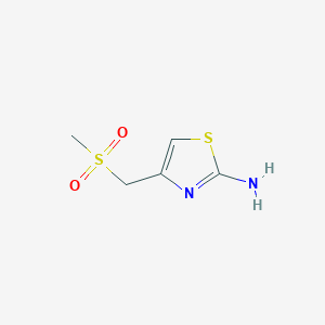 molecular formula C5H8N2O2S2 B15128608 4-(Methanesulfonylmethyl)-1,3-thiazol-2-amine 