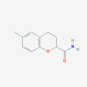 molecular formula C11H13NO2 B15128646 6-Methylchroman-2-carboxamide 