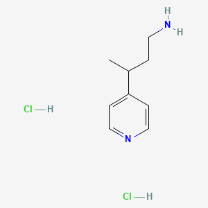 molecular formula C9H16Cl2N2 B15128648 3-(Pyridin-4-yl)butan-1-amine dihydrochloride 