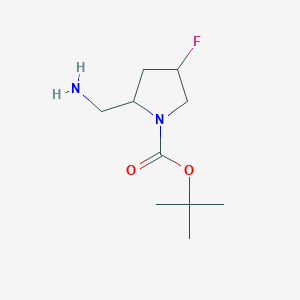 molecular formula C10H19FN2O2 B15128658 (2S,4S)-tert-Butyl 2-(aminomethyl)-4-fluoropyrrolidine-1-carboxylate 