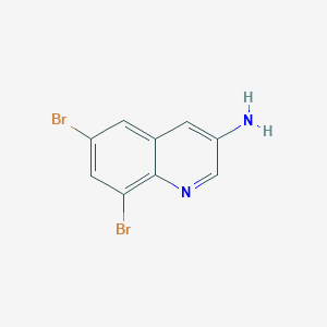 molecular formula C9H6Br2N2 B15128672 6,8-Dibromoquinolin-3-amine 