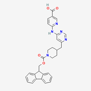 6-((6-((1-(((9H-fluoren-9-yl)methoxy)carbonyl)piperidin-4-yl)methyl)pyrimidin-4-yl)amino)nicotinic acid