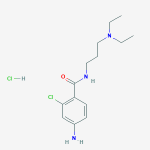 molecular formula C14H23Cl2N3O B15128689 4-amino-2-chloro-N-[3-(diethylamino)propyl]benzamide hydrochloride 