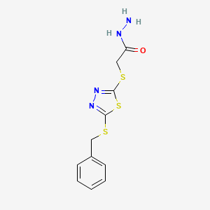 2-{[5-(Benzylsulfanyl)-1,3,4-thiadiazol-2-yl]sulfanyl}acetohydrazide