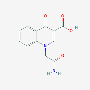 molecular formula C12H10N2O4 B15128713 1-(Carbamoylmethyl)-4-oxo-1,4-dihydroquinoline-3-carboxylic acid 