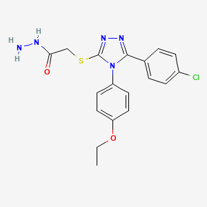 2-{[5-(4-chlorophenyl)-4-(4-ethoxyphenyl)-4H-1,2,4-triazol-3-yl]sulfanyl}acetohydrazide