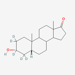 molecular formula C19H30O2 B15128752 5beta-Androstan-3alpha-ol-17-one-2,2,3,4,4-d5 