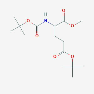 molecular formula C15H27NO6 B15128813 5-tert-butyl 1-methyl (2S)-2-{[(tert-butoxy)carbonyl]amino}pentanedioate 