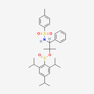 molecular formula C32H43NO4S2 B15128834 [2-Methyl-1-[(4-methylphenyl)sulfonylamino]-1-phenylpropan-2-yl] 2,4,6-tri(propan-2-yl)benzenesulfinate 