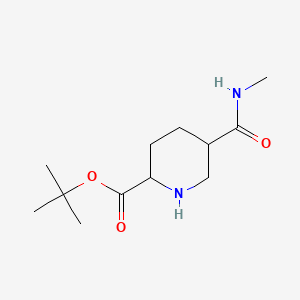 molecular formula C12H22N2O3 B15128836 rac-tert-butyl (2R,5R)-5-(methylcarbamoyl)piperidine-2-carboxylate, cis 