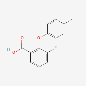 molecular formula C14H11FO3 B15128881 3-Fluoro-2-(4-methylphenoxy)benzoic acid 