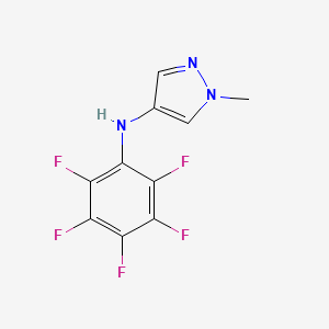 molecular formula C10H6F5N3 B15128886 1-methyl-N-(pentafluorophenyl)-1H-pyrazol-4-amine 