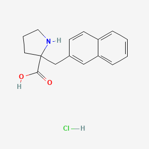 2-(Naphthalen-2-ylmethyl)pyrrolidine-2-carboxylic acid;hydrochloride