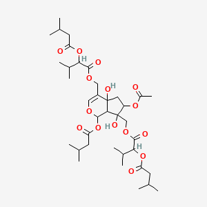 [6-Acetyloxy-4a,7-dihydroxy-1-(3-methylbutanoyloxy)-7-[[3-methyl-2-(3-methylbutanoyloxy)butanoyl]oxymethyl]-1,5,6,7a-tetrahydrocyclopenta[c]pyran-4-yl]methyl 3-methyl-2-(3-methylbutanoyloxy)butanoate