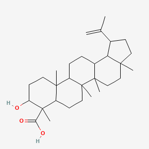 molecular formula C30H48O3 B15128917 9-Hydroxy-3a,5a,5b,8,11a-pentamethyl-1-prop-1-en-2-yl-1,2,3,4,5,6,7,7a,9,10,11,11b,12,13,13a,13b-hexadecahydrocyclopenta[a]chrysene-8-carboxylic acid 